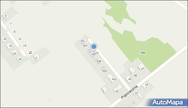 Aleksandria Druga, Poprzeczna, 41f, mapa Aleksandria Druga