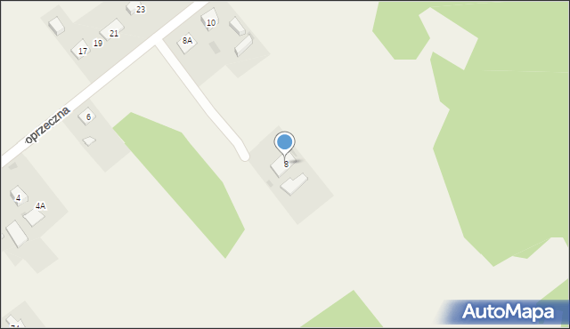 Aleksandria Druga, Poprzeczna, 8, mapa Aleksandria Druga