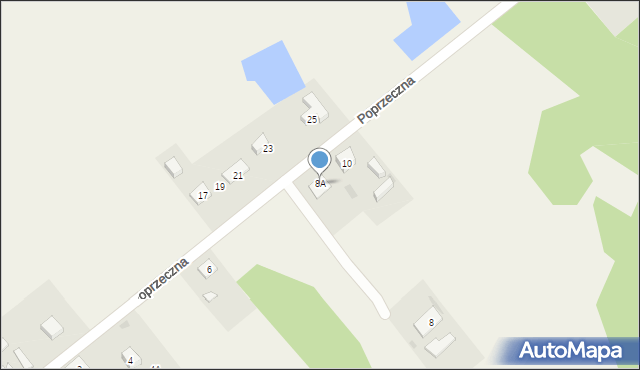 Aleksandria Druga, Poprzeczna, 8A, mapa Aleksandria Druga