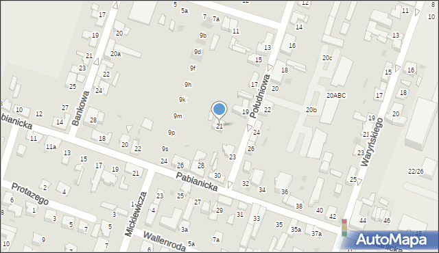 Aleksandrów Łódzki, Południowa, 21, mapa Aleksandrów Łódzki