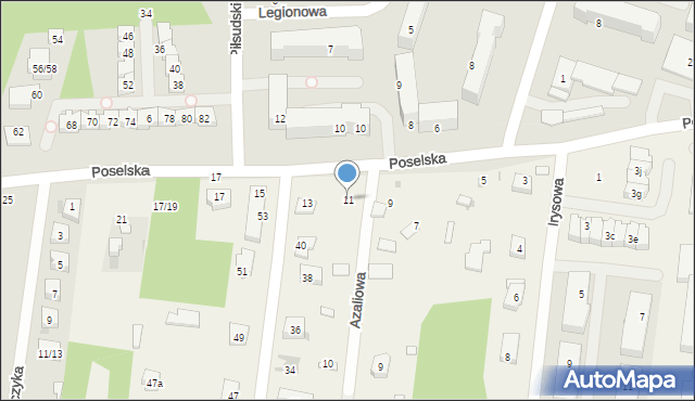 Aleksandrów Łódzki, Poselska, 11, mapa Aleksandrów Łódzki