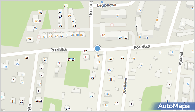 Aleksandrów Łódzki, Poselska, 15, mapa Aleksandrów Łódzki