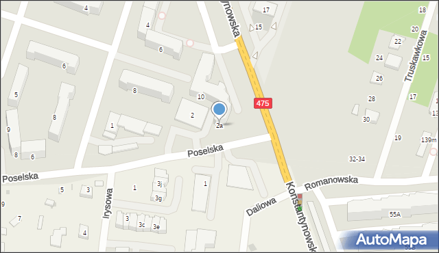 Aleksandrów Łódzki, Poselska, 2a, mapa Aleksandrów Łódzki