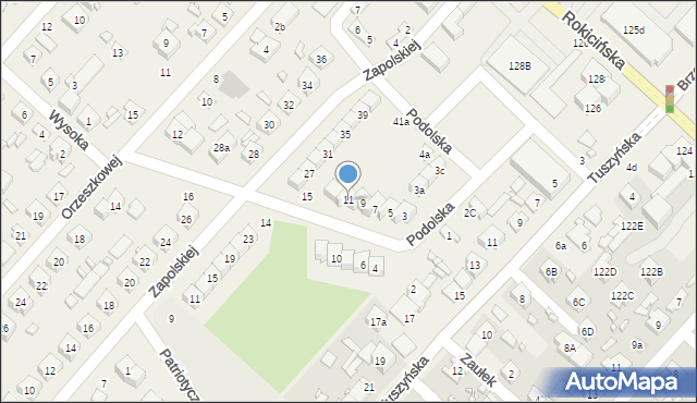 Andrespol, Podolska, 11, mapa Andrespol