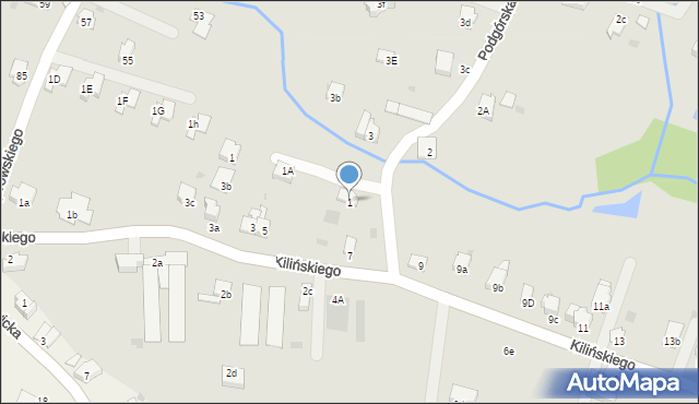 Andrychów, Podgórska, 1, mapa Andrychów