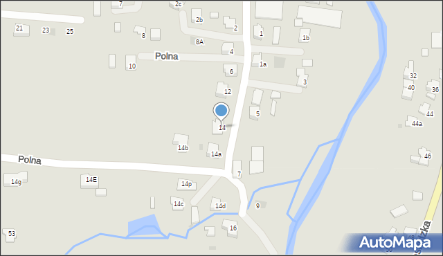 Andrychów, Polna, 14, mapa Andrychów