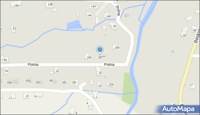 Andrychów, Polna, 16c, mapa Andrychów