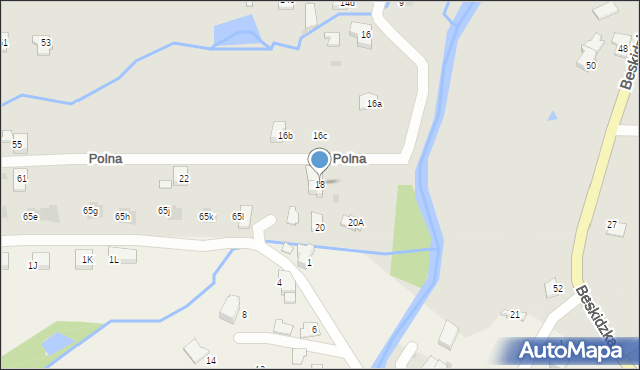 Andrychów, Polna, 18, mapa Andrychów