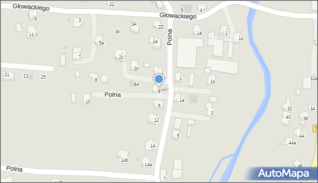 Andrychów, Polna, 4, mapa Andrychów