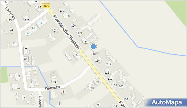 Antoniów, Powstańców Śląskich, 118, mapa Antoniów