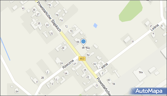 Antoniów, Powstańców Śląskich, 66, mapa Antoniów