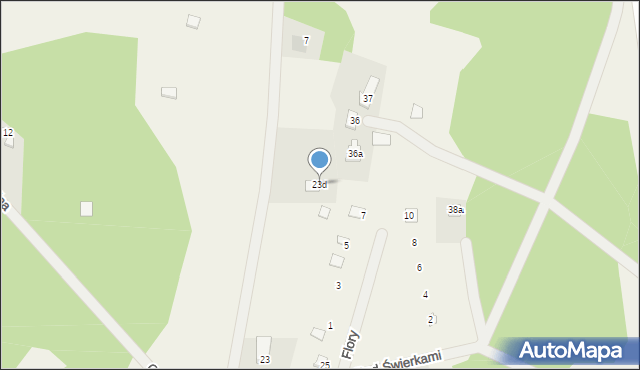 Arciechów, Pod Świerkami, 23d, mapa Arciechów