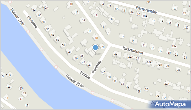 Augustów, Portowa, 42b, mapa Augustów