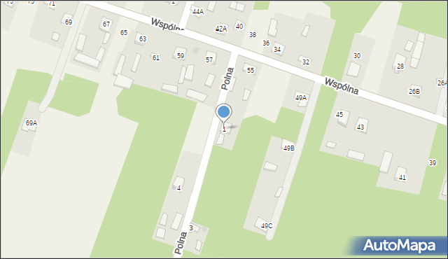 Augustów, Polna, 1, mapa Augustów