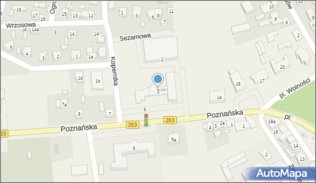 Babiak, Poznańska, 2, mapa Babiak