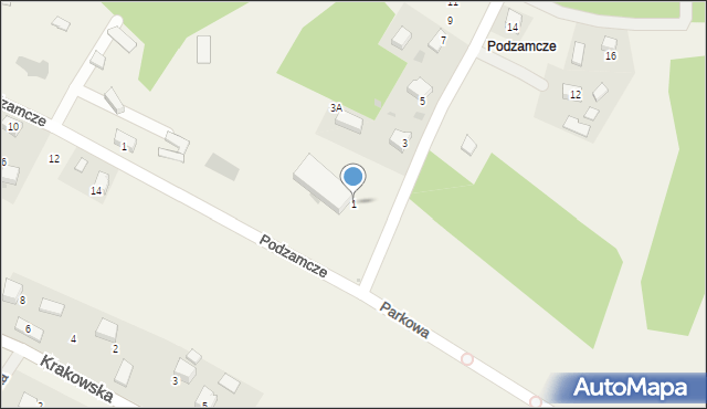 Babice, Podzamcze, 1, mapa Babice