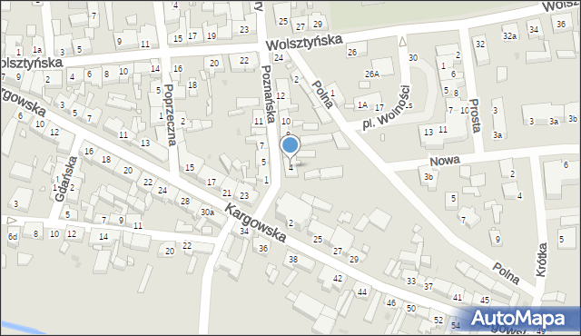 Babimost, Poznańska, 4, mapa Babimost