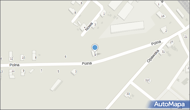 Baborów, Polna, 4, mapa Baborów