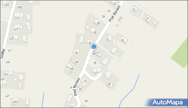 Bachowice, Pod Borem, 23, mapa Bachowice