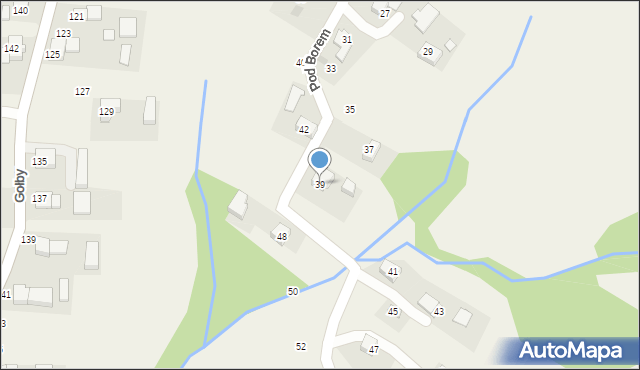 Bachowice, Pod Borem, 39, mapa Bachowice