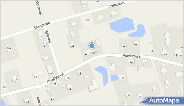 Bądki, Powiatowa, 23a, mapa Bądki