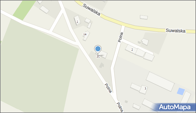 Bakałarzewo, Polna, 1C, mapa Bakałarzewo