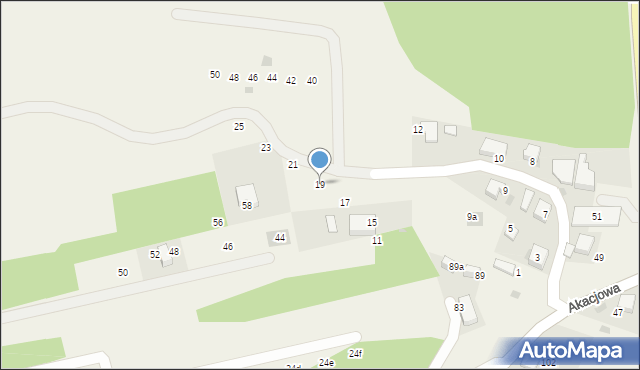 Balice, Pod Lasem, 19, mapa Balice