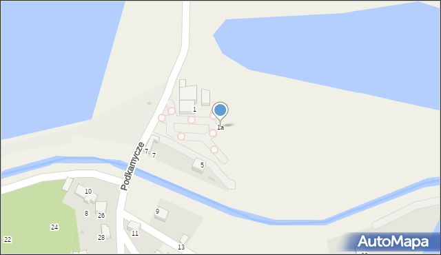 Balice, Podkamycze, 1a, mapa Balice
