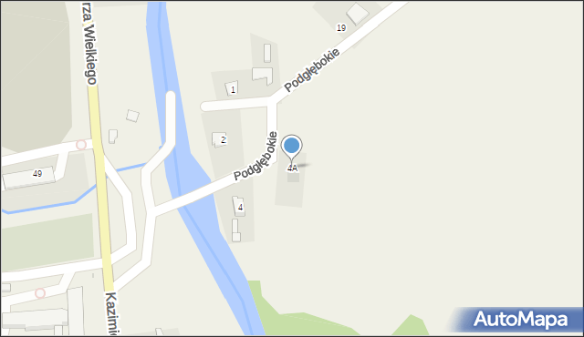 Baligród, Podgłębokie, 4A, mapa Baligród