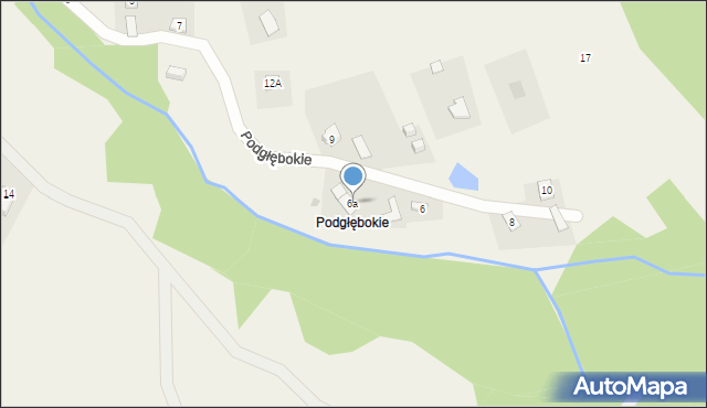 Baligród, Podgłębokie, 6a, mapa Baligród