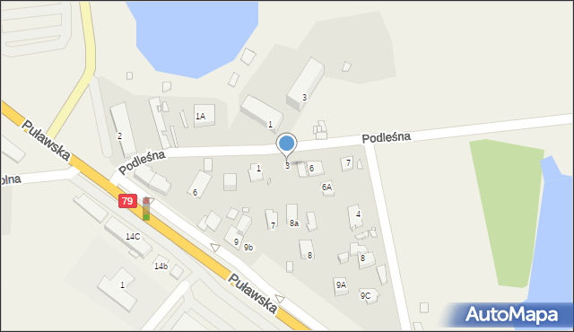 Baniocha, Podleśna, 3, mapa Baniocha