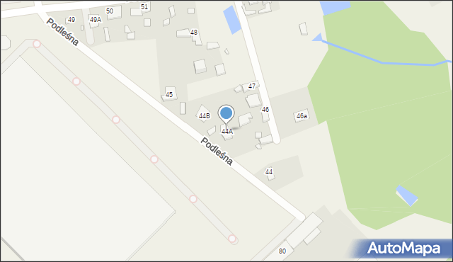 Baniocha, Podleśna, 44A, mapa Baniocha