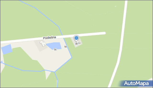 Baniocha, Podleśna, 60, mapa Baniocha