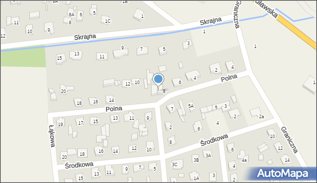 Baniocha, Polna, 8A, mapa Baniocha