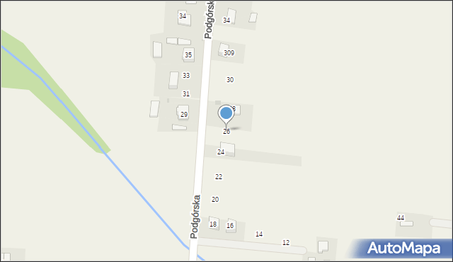 Baranówka, Podgórska, 26, mapa Baranówka