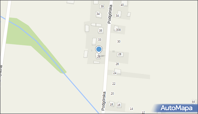 Baranówka, Podgórska, 29, mapa Baranówka