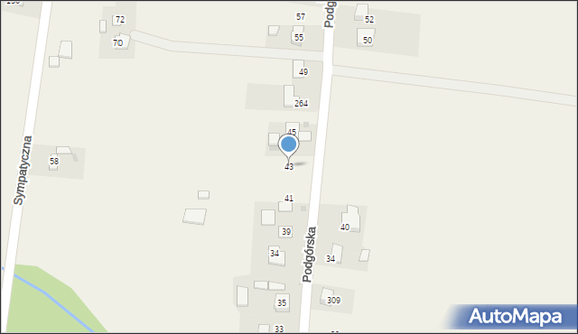 Baranówka, Podgórska, 43, mapa Baranówka