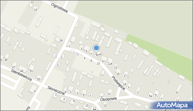 Baranowo, Poświętne, 9, mapa Baranowo