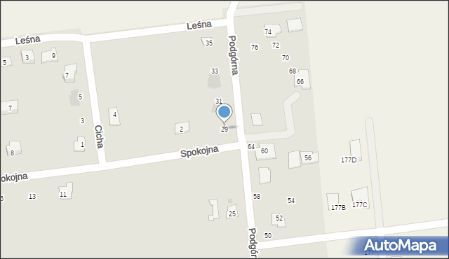 Barcin, Podgórna, 29, mapa Barcin