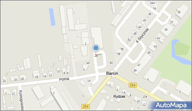 Barcin, Polna, 2B, mapa Barcin