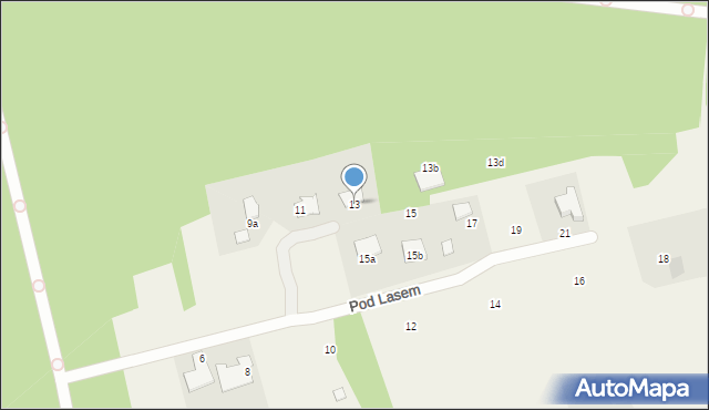 Bargłówka, Pod Lasem, 13, mapa Bargłówka