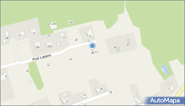 Bargłówka, Pod Lasem, 16, mapa Bargłówka