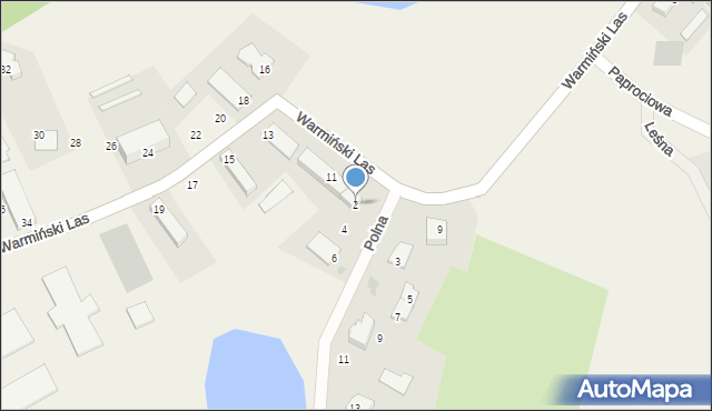 Bartążek, Polna, 2, mapa Bartążek