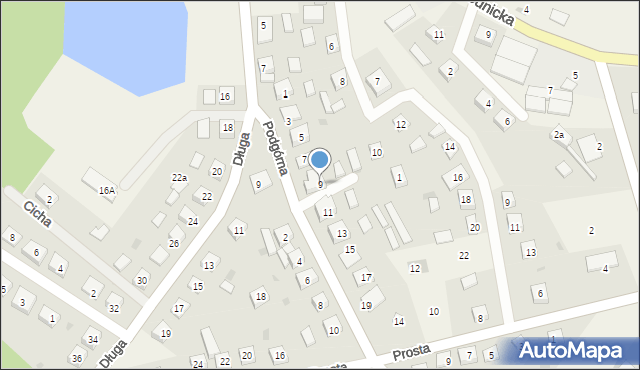 Bartniczka, Podgórna, 9, mapa Bartniczka