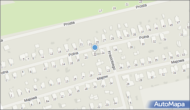 Bartoszyce, Polna, 22, mapa Bartoszyce