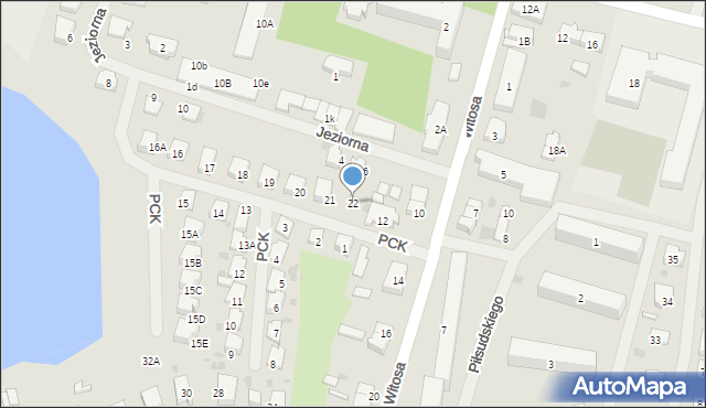 Bartoszyce, Polskiego Czerwonego Krzyża, 22, mapa Bartoszyce