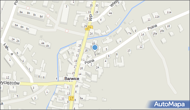 Barwice, Polna, 3, mapa Barwice