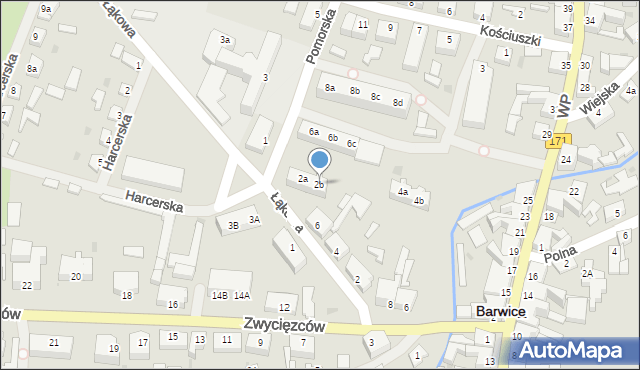 Barwice, Pomorska, 2b, mapa Barwice