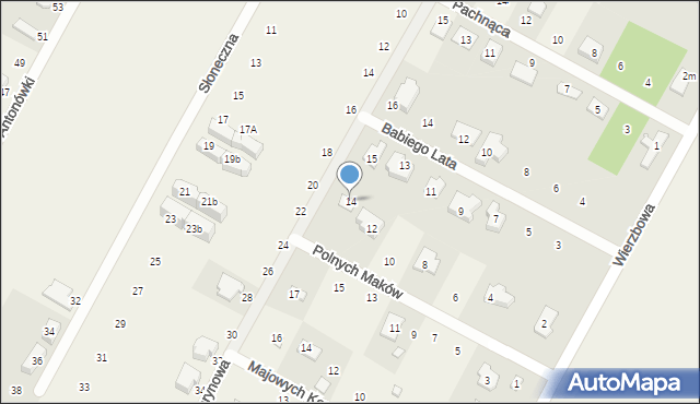Baszkówka, Polnych Maków, 14, mapa Baszkówka