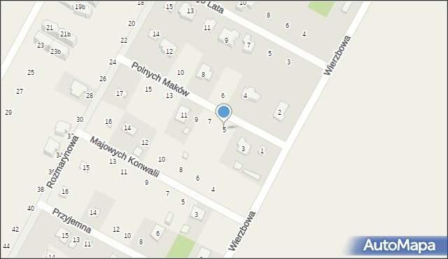 Baszkówka, Polnych Maków, 5, mapa Baszkówka